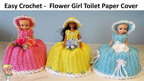 Crocheted Toilet Paper Cover With Doll