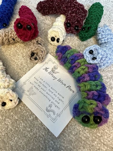 Crocheted Worry Worms
