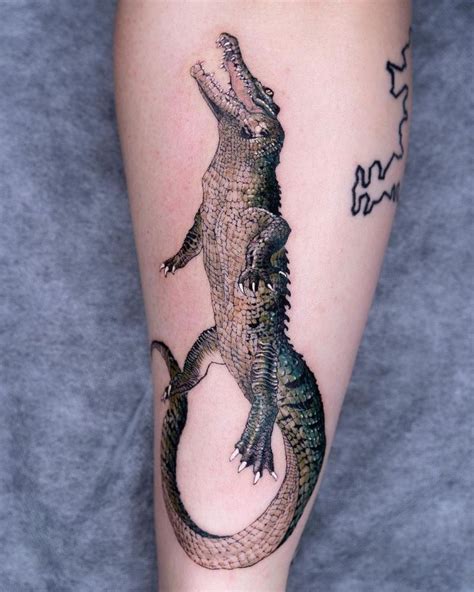 30 Crocodile Tattoo Design Ideas for Men & Women