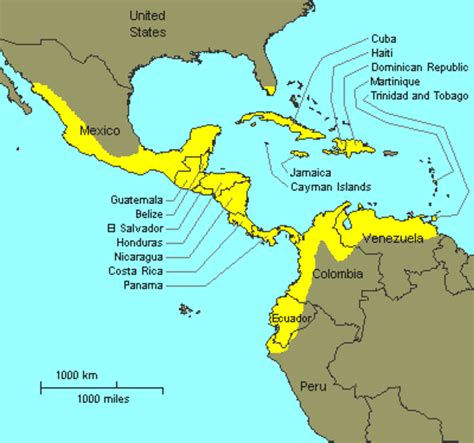 Crocodiles In Mexico Map