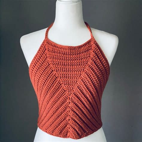 Crop Top Halter Crochet