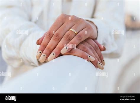 Crop Unrecognizable Bride Manicured Nails