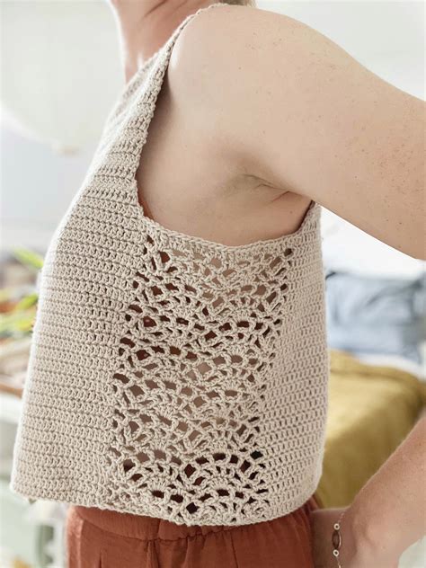 Cropped Crochet Tank