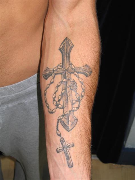 Upper Arm Half Sleeve Cross Tattoos For Men Best Tattoo
