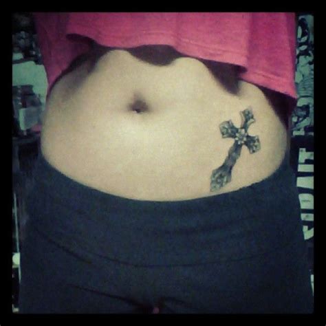 My second tattoo on my hip. It is a stone ornate cross