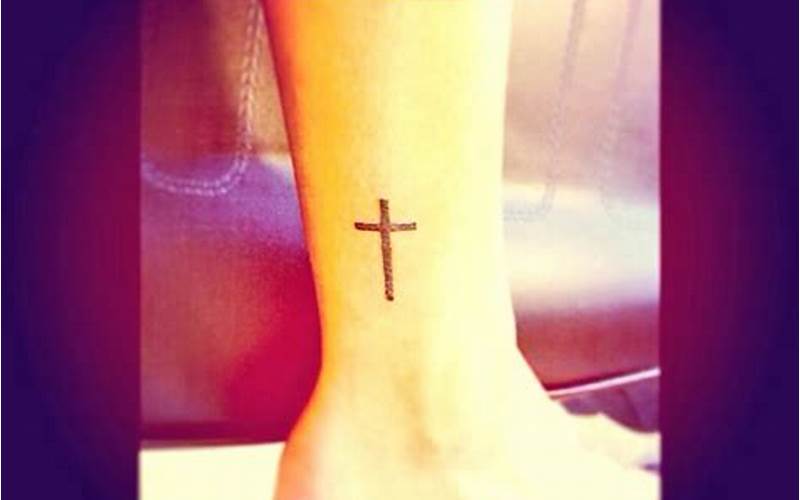 Cross Tattoo On Ankle Placement