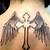 Cross With Wing Tattoos
