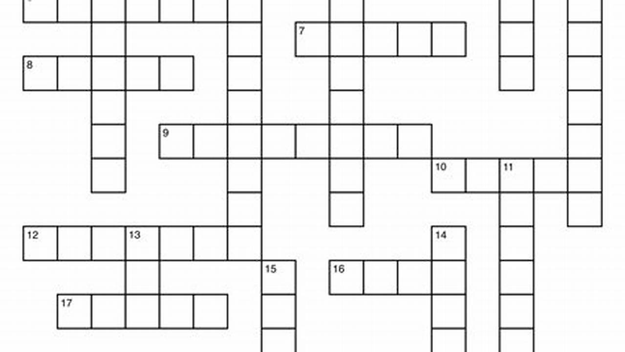9 Blank Crossword Puzzle Template Template Free Download