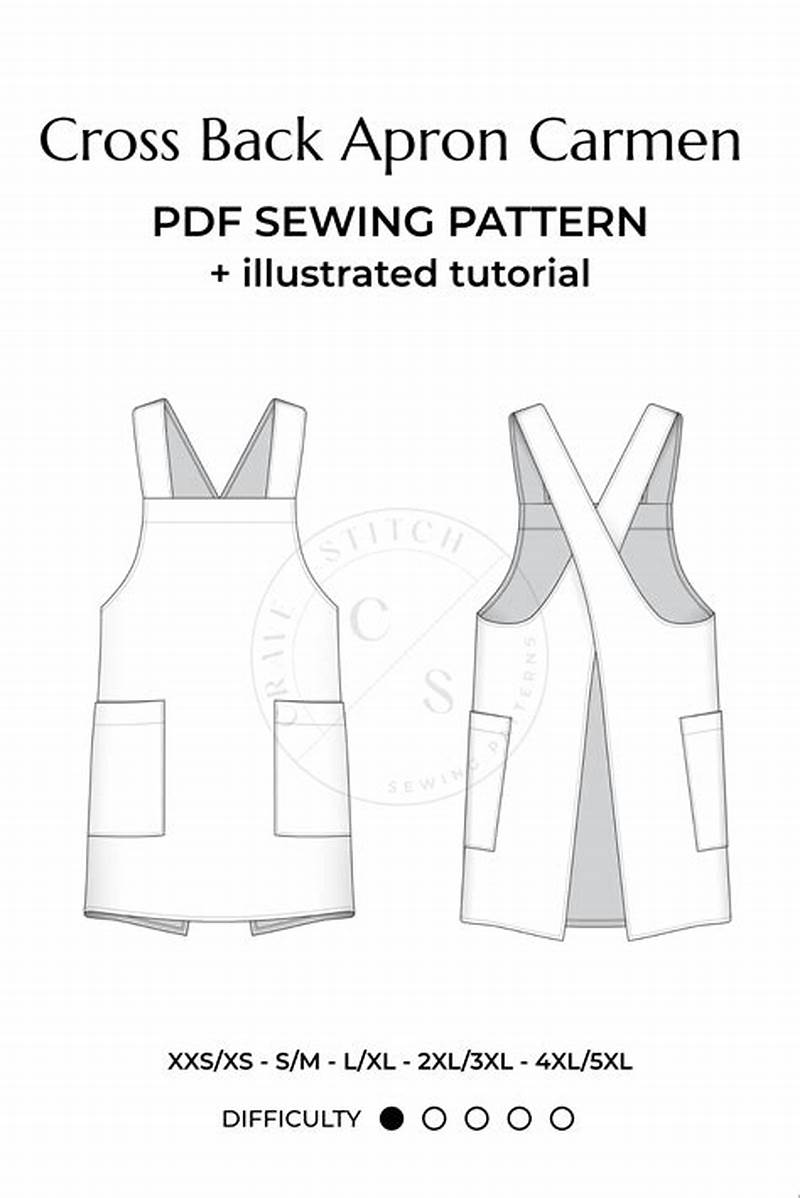 Cross Back Apron With Pockets Pattern