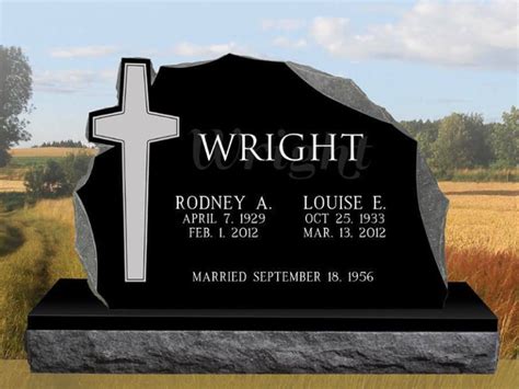 Cross Engraved On Headstone