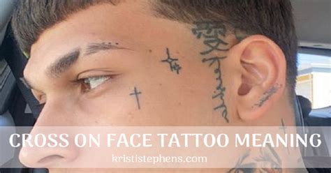 Cross Face Tattoo