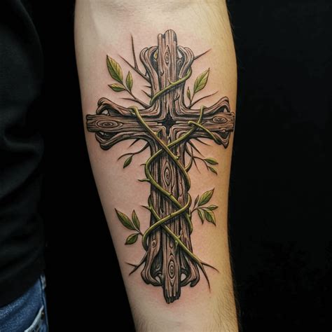 Cross Forearm Tattoos For Guys