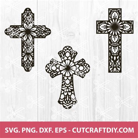 98+ Cross Mandala SVG, Crafters Crosses. Mandala Layered