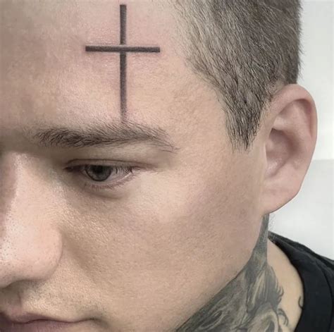 Cross Tattoo Face
