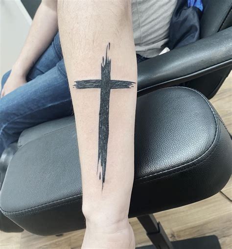 Cross Tattoo Forearm