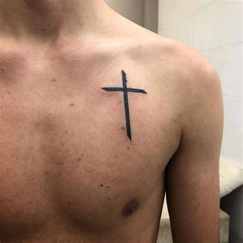 [View 45+] Cross Chest Tattoos For Men Small