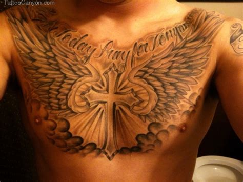 Chest tattoo Chest tattoo wings, Cool chest tattoos