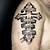 Crosses With Banners Tattoos Designs