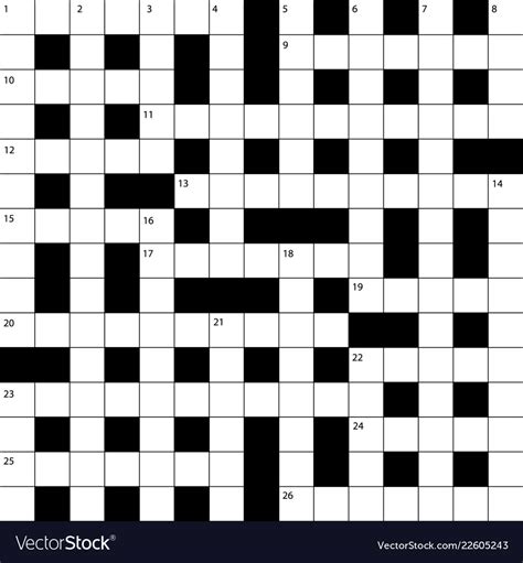 Example of a crossword grid