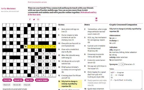 A person using Google to help solve a crossword puzzle.