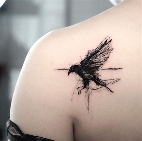 Crow Tattoo Small