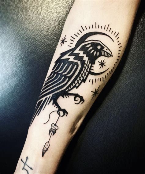Crow Traditional Tattoo