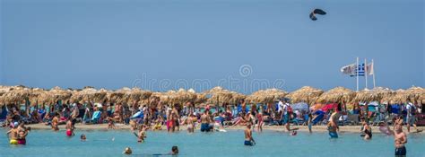 Crowded Elafonisi Beach