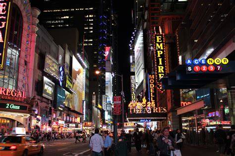 Crowded Street at Night