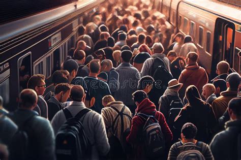 Crowded Train Station
