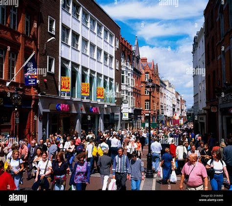 Crowded street Dublin