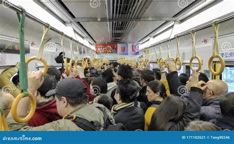 Crowded train japan