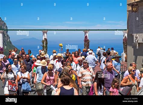 Crowds Capri Italy