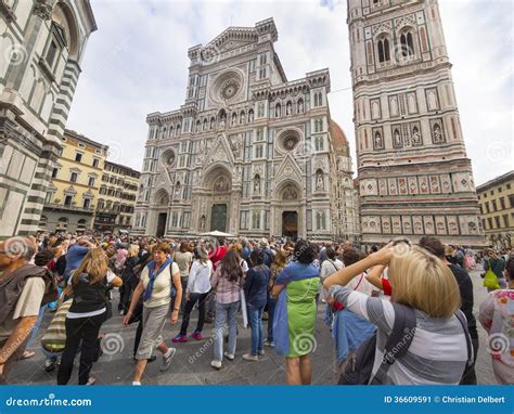Crowds In Florence Italy