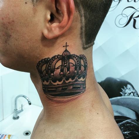 Crown Neck Tattoo