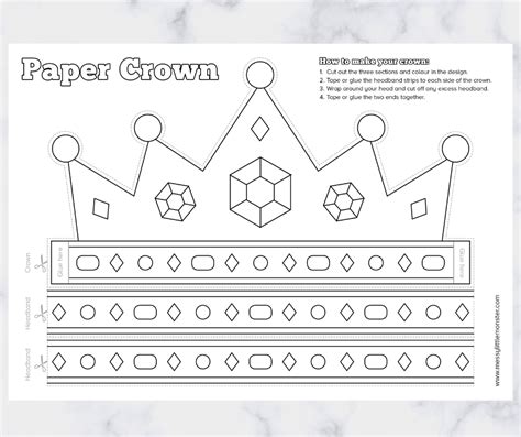 Crown Pattern Template Printable