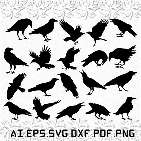 Fly High with Crows SVG - Unique and Intricate Graphic Design to Elevate Your Creations