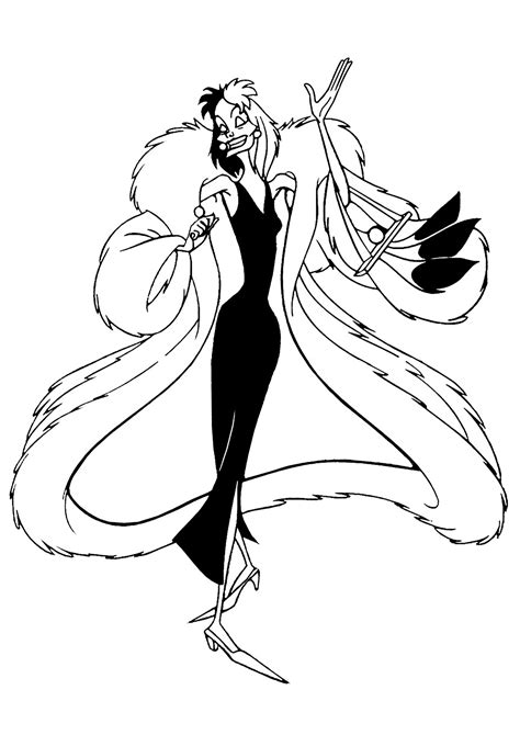 Cruella Deville Coloring Page