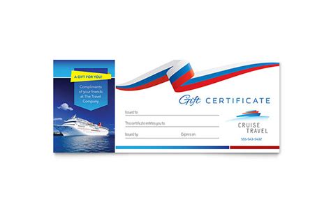 Cruise Gift Certificate Template Free