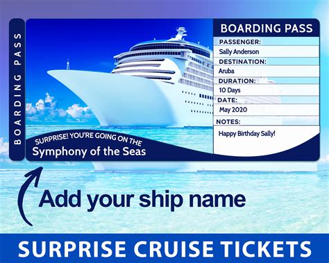 Cruise Ship Ticket Template