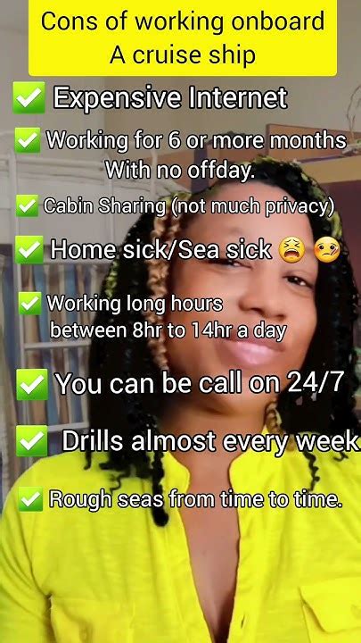 Cruise ship drawbacks