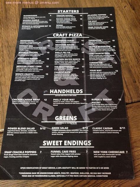 Indulge in Deliciousness: Check out Crust And Craft's Mouth-Watering Menu in Mcdonough!