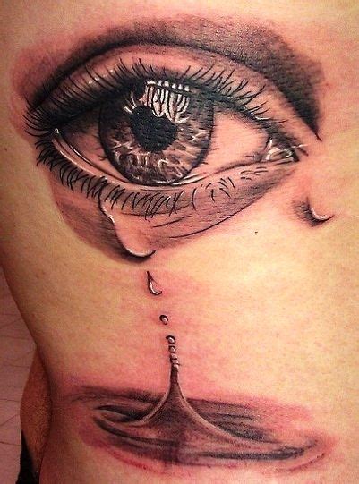 Amazing Crying eye tattoo on hand by Blackline tattoo
