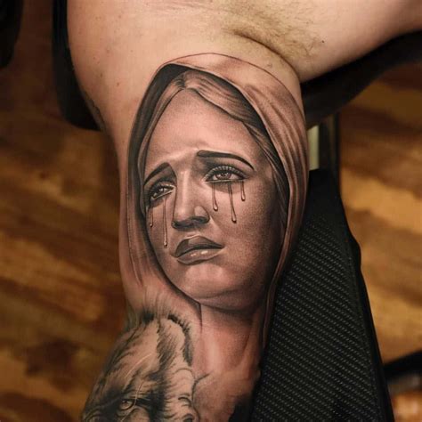 Crying Mary Tattoo