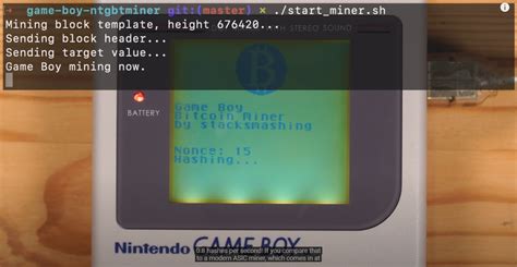 Crypto-mining Nintendo Game Boy