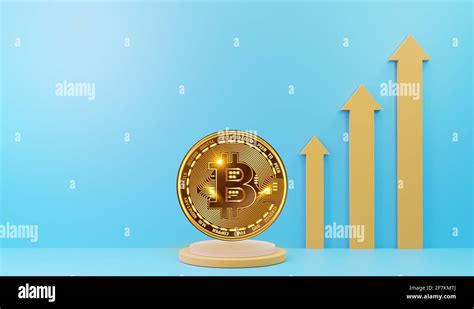 Cryptocurrency chart with arrow pointing up