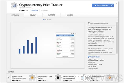 Cryptocurrency price tracker extensions for Chrome