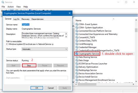 Cryptographic Services Catalog Database Catastrophic Failure Windows 10