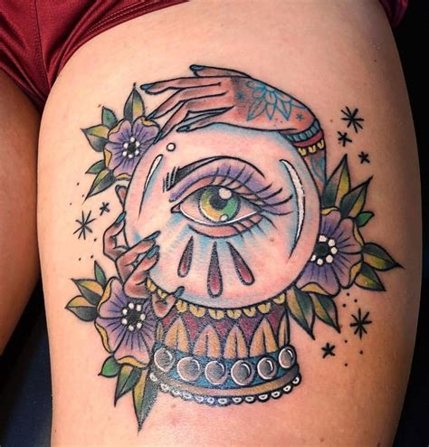 Crystal Ball Blackwork Tattoo Inspirational tattoos
