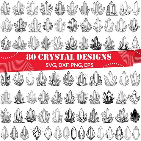Unleash the Magic of Crystals with Stunning Free SVGs!
