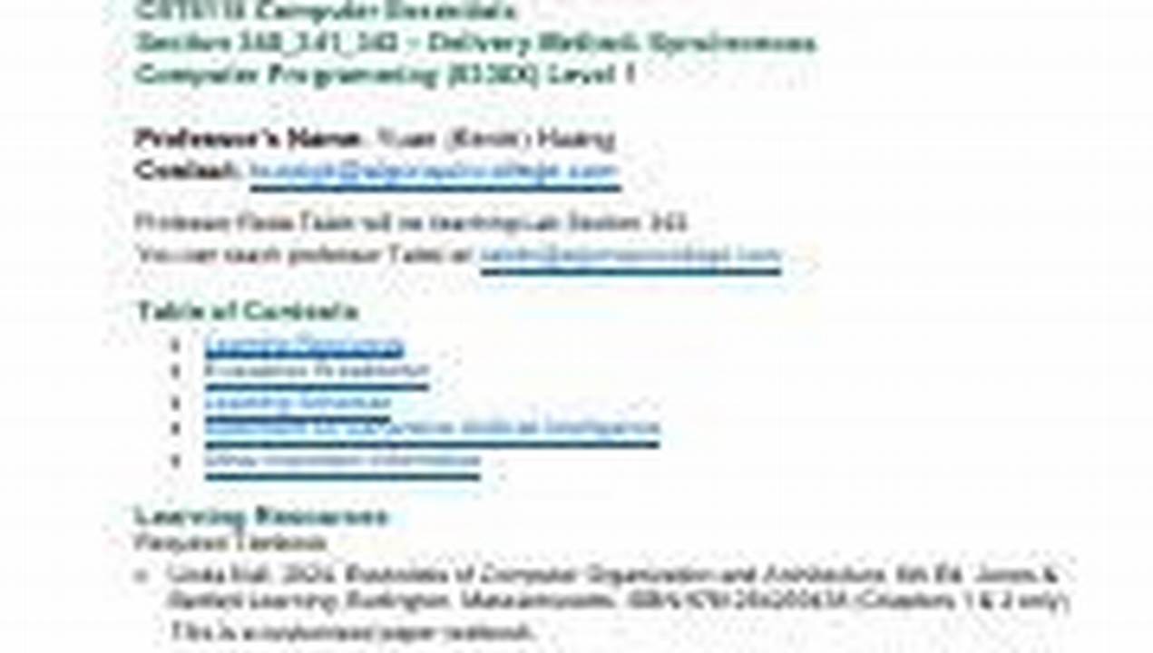 Csi Schedule Spring 2024